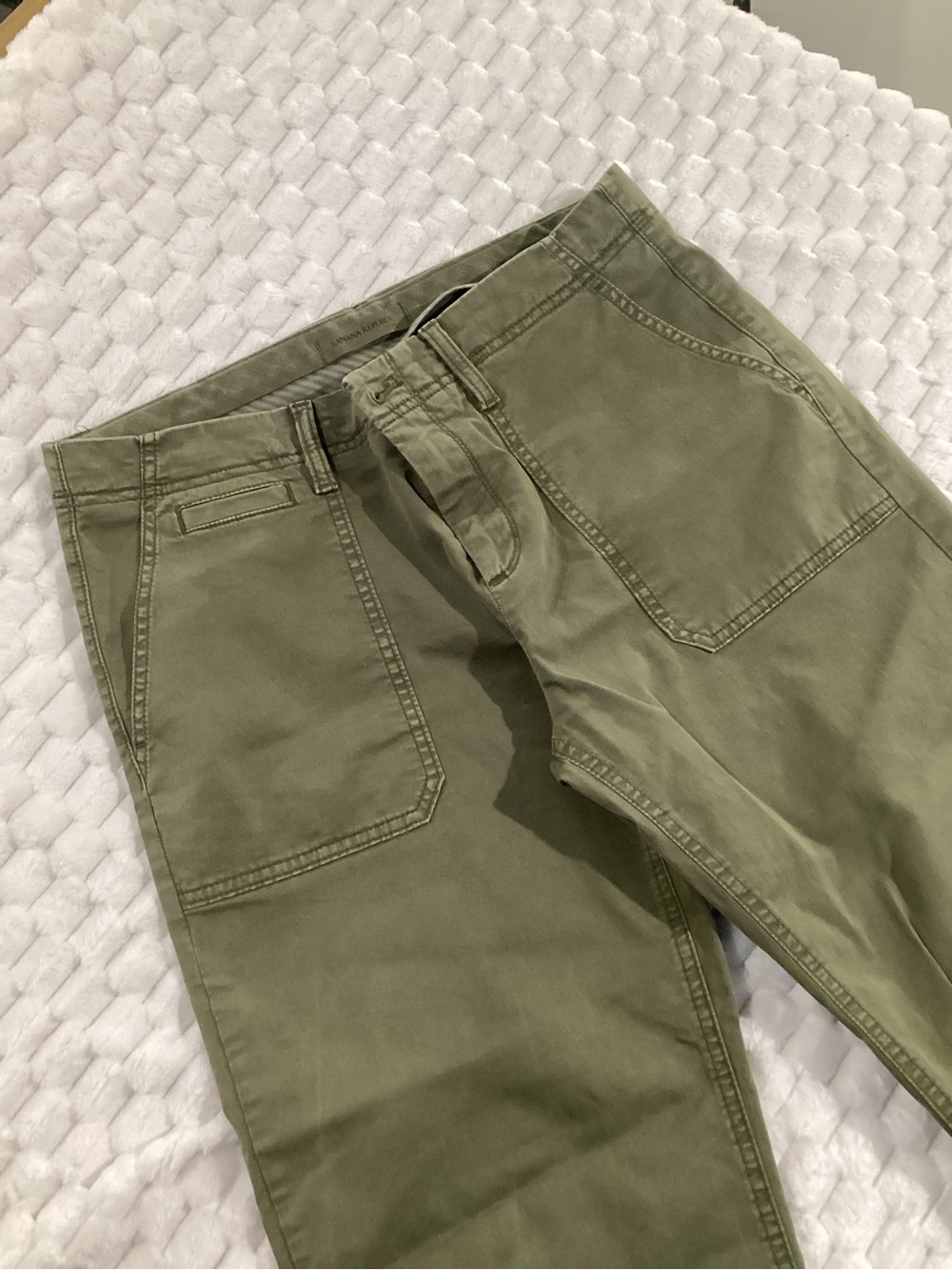 Banana Republic Olive Straight-Leg Utility Chinos size 8 #40 - Picture 4 of 8